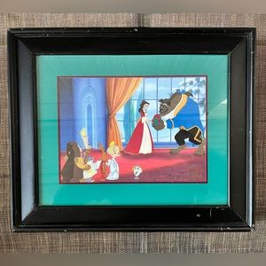 Disney commemorative exclusive lithograph, beauty and beast, 1992